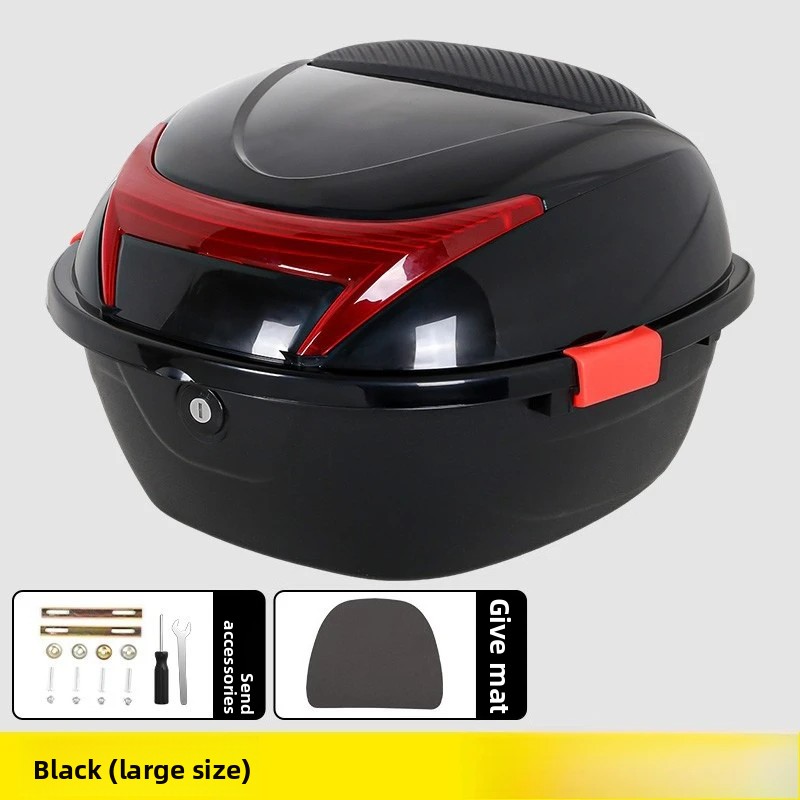 Battery Case Storage - กล่องเก็บของสำหรับมอเตอร์ไซค์แบบหนาพิเศษ ความจุขนาดใหญ่ ป้องกันการสั่นสะเทือน สำหรับติดตั้งที่ท้ายรถ ใช้ได้กับรถจักรยานยนต์ไฟฟ้า สกู๊ตเตอร์