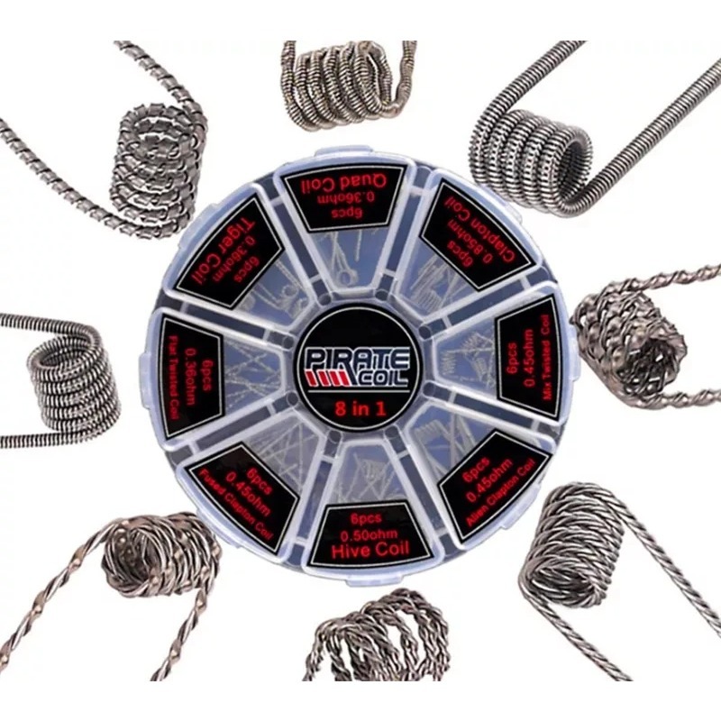 Clapton Wire Pre Built - 48 ชิ้น/ชุด คอยล์สำเร็จรูป 8 in 1