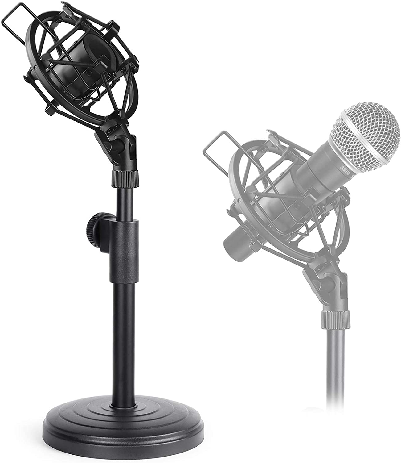 Shure Mic Sm58 - ไมโครโฟนตั้งโต๊ะขาตั้ง,ปรับตารางขาตั้งไมโครโฟน Shock Mount สำหรับ Shure SM58-LC